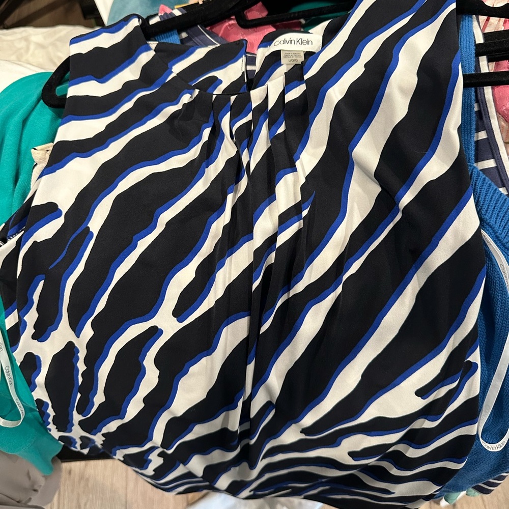 Calvin Klein barely worn blue and black tank top